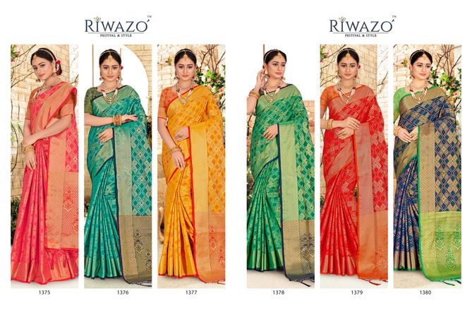 Riwazo Patni Heavy Patola Silk Wholesale Wedding Wear Sarees
